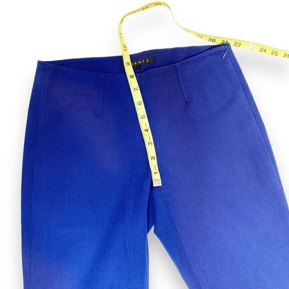 Theory Belisa Basis Ankle Length Twill Pant Modern Minimal Royal Blue Women’s 0 - Picture 11 of 13